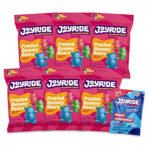 image:imageJOYRIDE Sour Fruit Variety Pack  Low Sugar Healthy Candy 6Pack BundleFrosted Gummy Bears