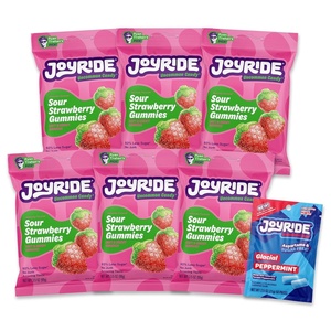 image:imageJOYRIDE Sour Fruit Variety Pack  Low Sugar Healthy Candy 6Pack BundleSour Strawberry 6 Pack