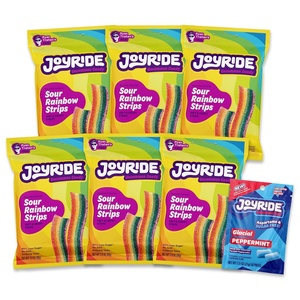 image:imageJOYRIDE Sour Strips Variety Pack  Sour Belt Candy 6Pack BundleSour Rainbow