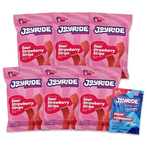 image:imageJOYRIDE Sour Strips Variety Pack  Sour Belt Candy 6Pack BundleSour Strawberry